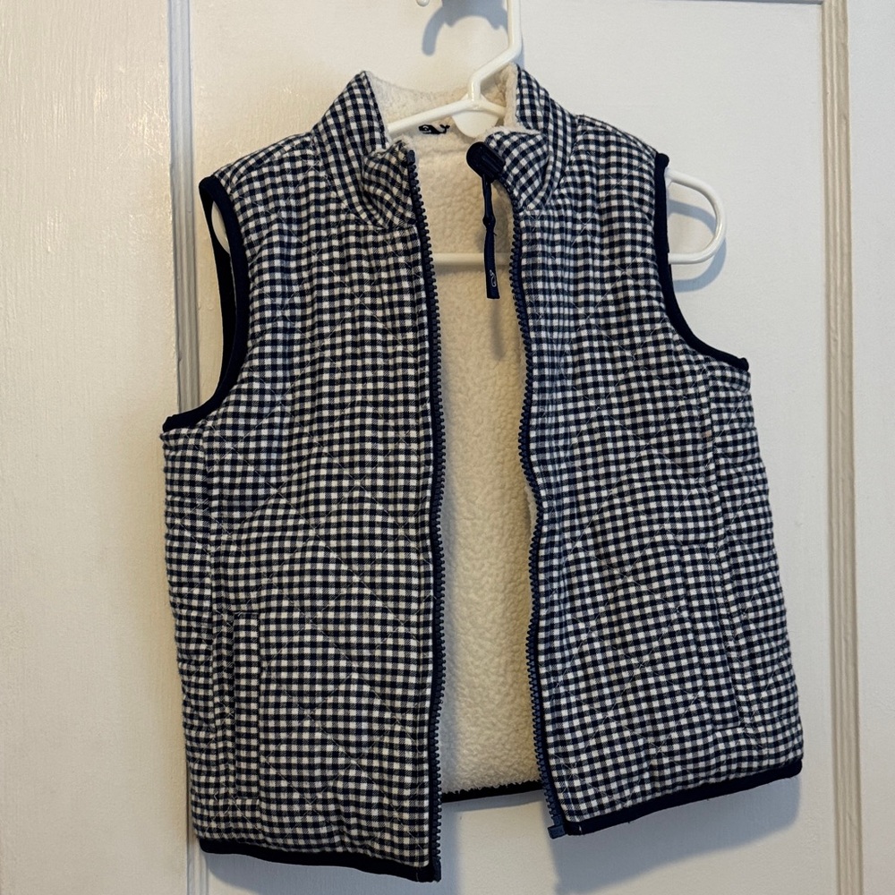 VV Blue and White Reversible Vest